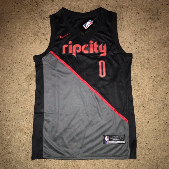damian lillard rip city jersey black